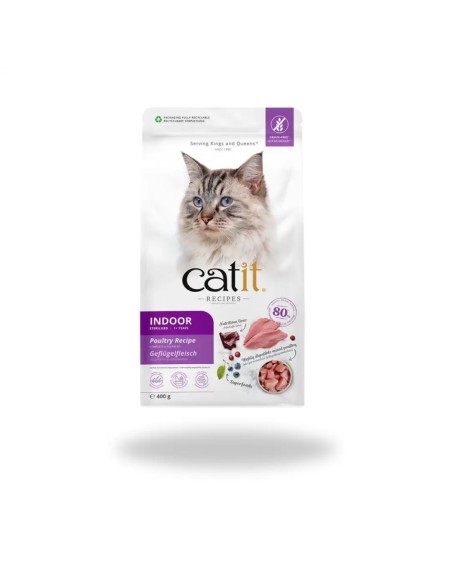 Comida para Gato Esterilizado Indoor CATIT Recipes Aves 400gr